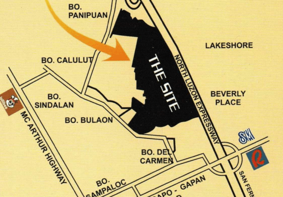 Royal Residences Homes Calulut San Fernando Pampanga Vicinity Map