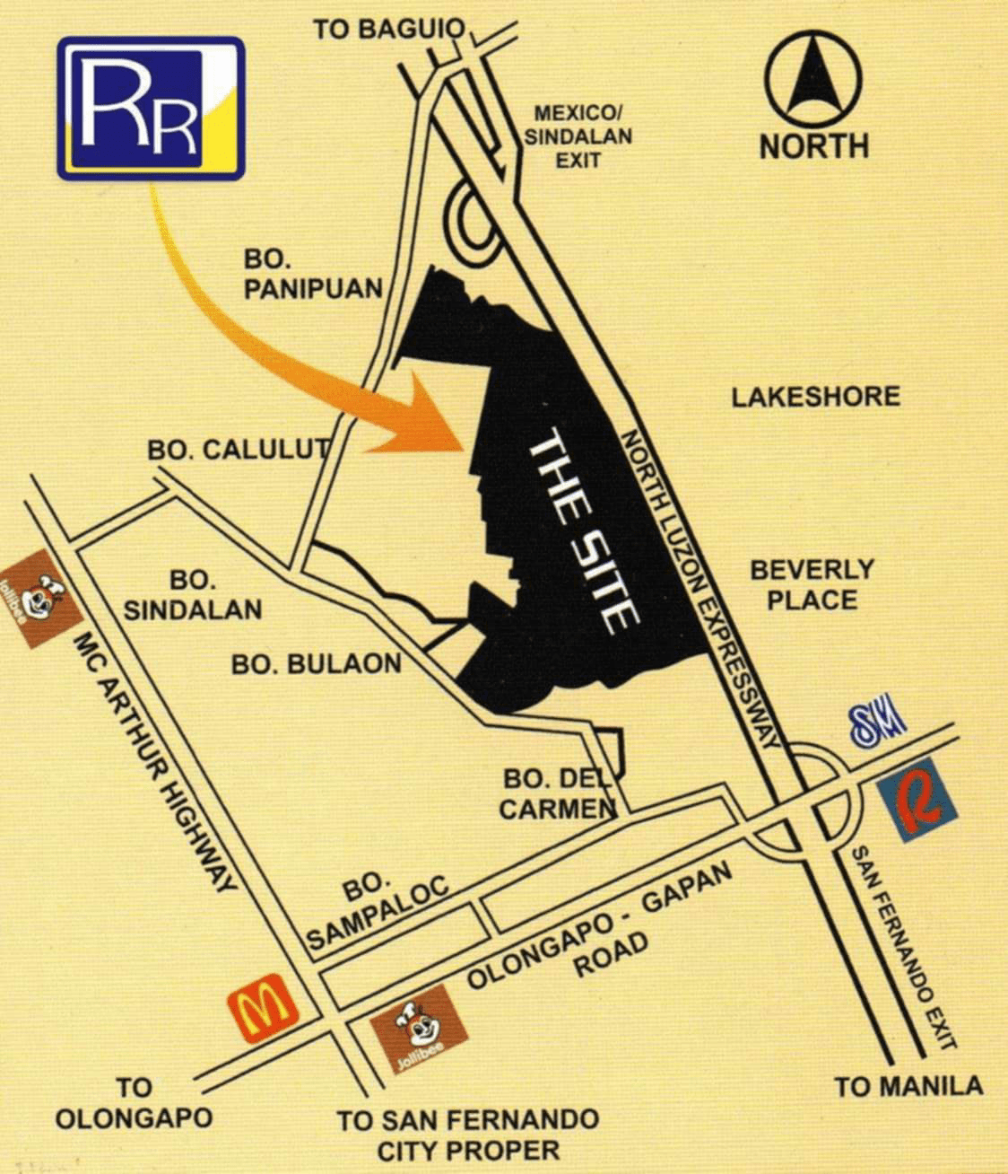 Royal Residences Homes Calulut San Fernando Pampanga Vicinity Map
