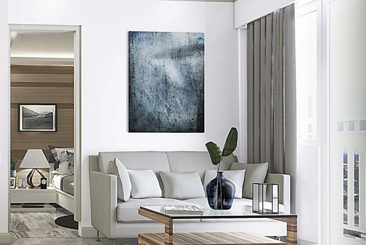 Charm Residences Condo Living Room San Isidro, Cainta